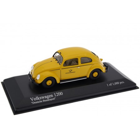 Minichamps Volkswagen 1200 Export Typ 11a Deutsche Bundespost 1951 - Honey Yellow