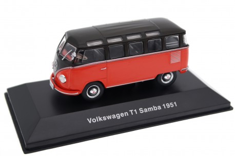 DeAgostini Volkswagen T1a Samba Deluxe Microbus 1951 - Sealing Wax Red/Chesnut Brown