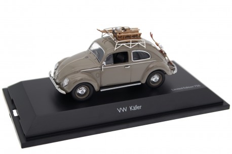 Schuco Volkswagen Käfer 1200 Wintersport Ski- und Gepäckträger Typ 11 1953 - Pearl Grey