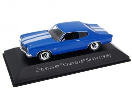 DeAgostini Chevrolet Chevelle SS 454 LS6 1970 - Mulsanne Blue with Antique White Stripes