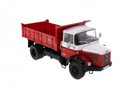 Hachette Berliet GLR 8 M3 Benne Transport Matériaux Construction 1964 - Red/White