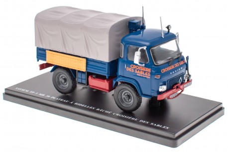 Hachette Saviem TP3 MB 39 4x4 Plateau à ridelles bâché Croisière des Sables 1976 - Blue