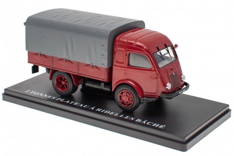 Hachette Renault R 2160 Plateau à Ridelles Bâché 1947 - Crimson Red