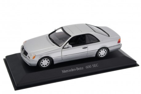 Minichamps Mercedes-Benz 600 SEC Coupé V12 C140 1992 - Brilliant Silver Metallic