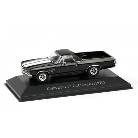 DeAgostini Chevrolet El Camino SS 396 1970 - Tuxedo Black with White Sport Stripes