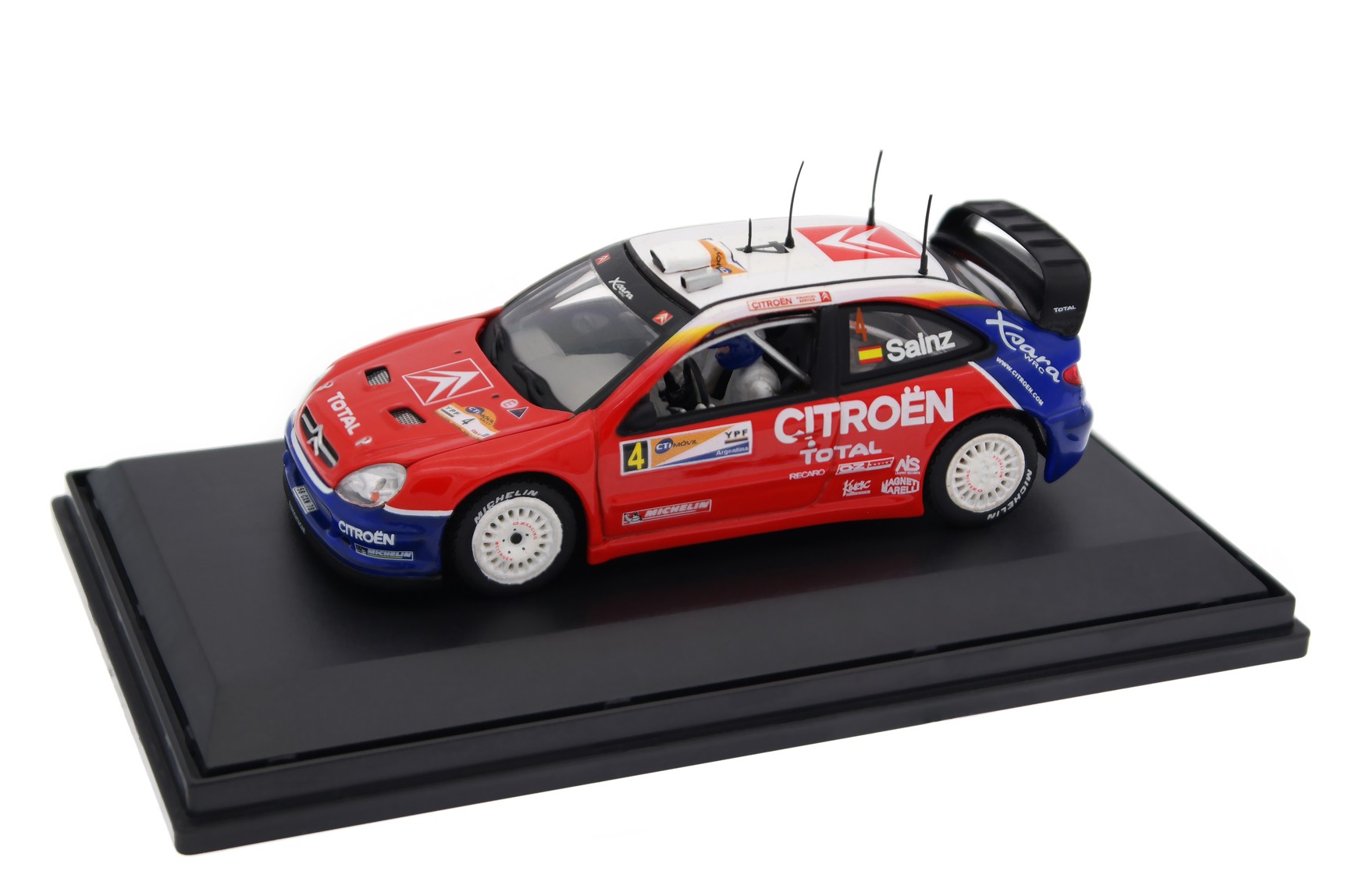 A collectible scale model Citroen Xsara WRC Rally Argentina from