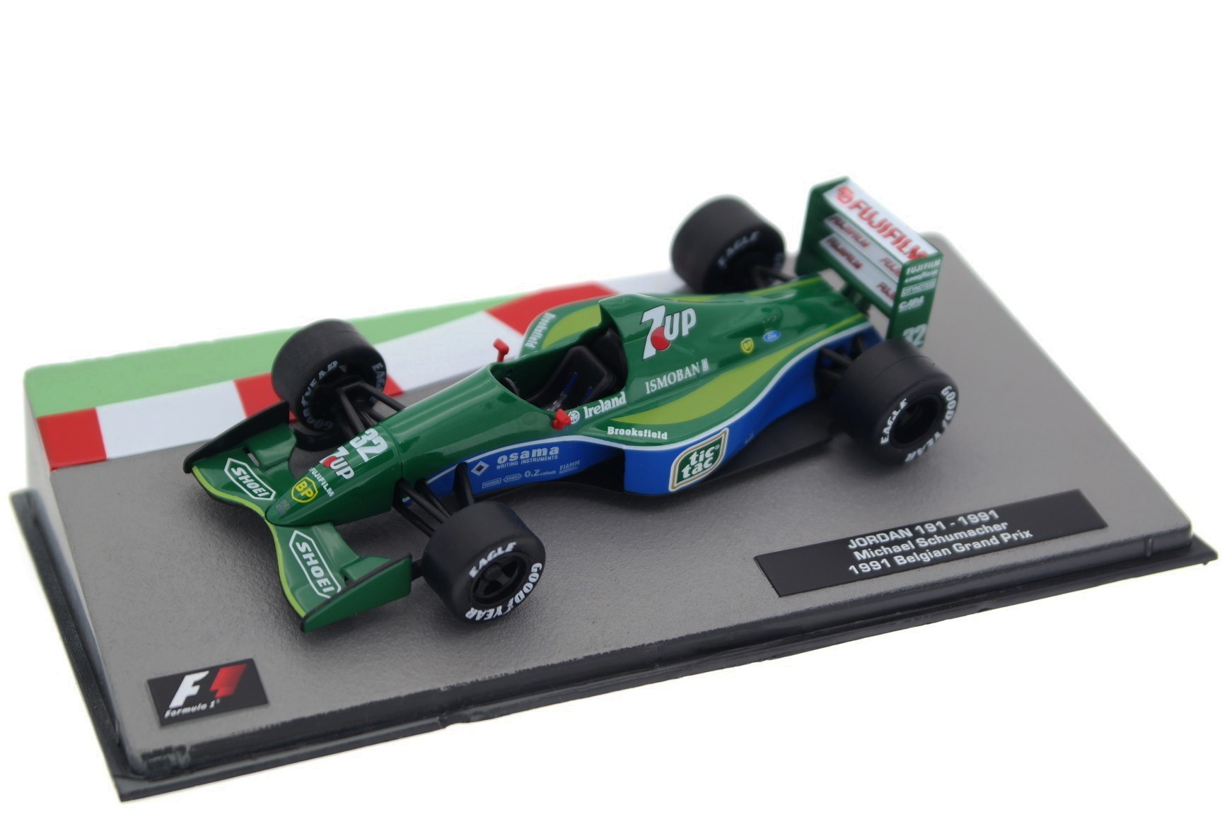 7UP Jordan 191 F1 ミニカー 33号車 A collectible scale model Jordan 191 from Altaya F1