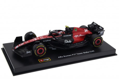 Bburago Alfa Romeo C43 #24 "Alfa Romeo F1 Team Stake" Formula 1 2023 - Zhou Guanyu