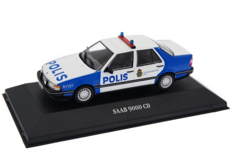 Atlas Saab 9000 CD Polis Stockholms Län 1988 - Cirrus White/Royal Blue
