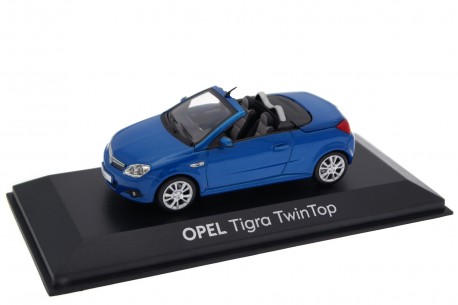 Minichamps Opel Tigra B TwinTop Sport 1.4 2004 - Antigua Blue Metallic with Starsilver Matt Roof